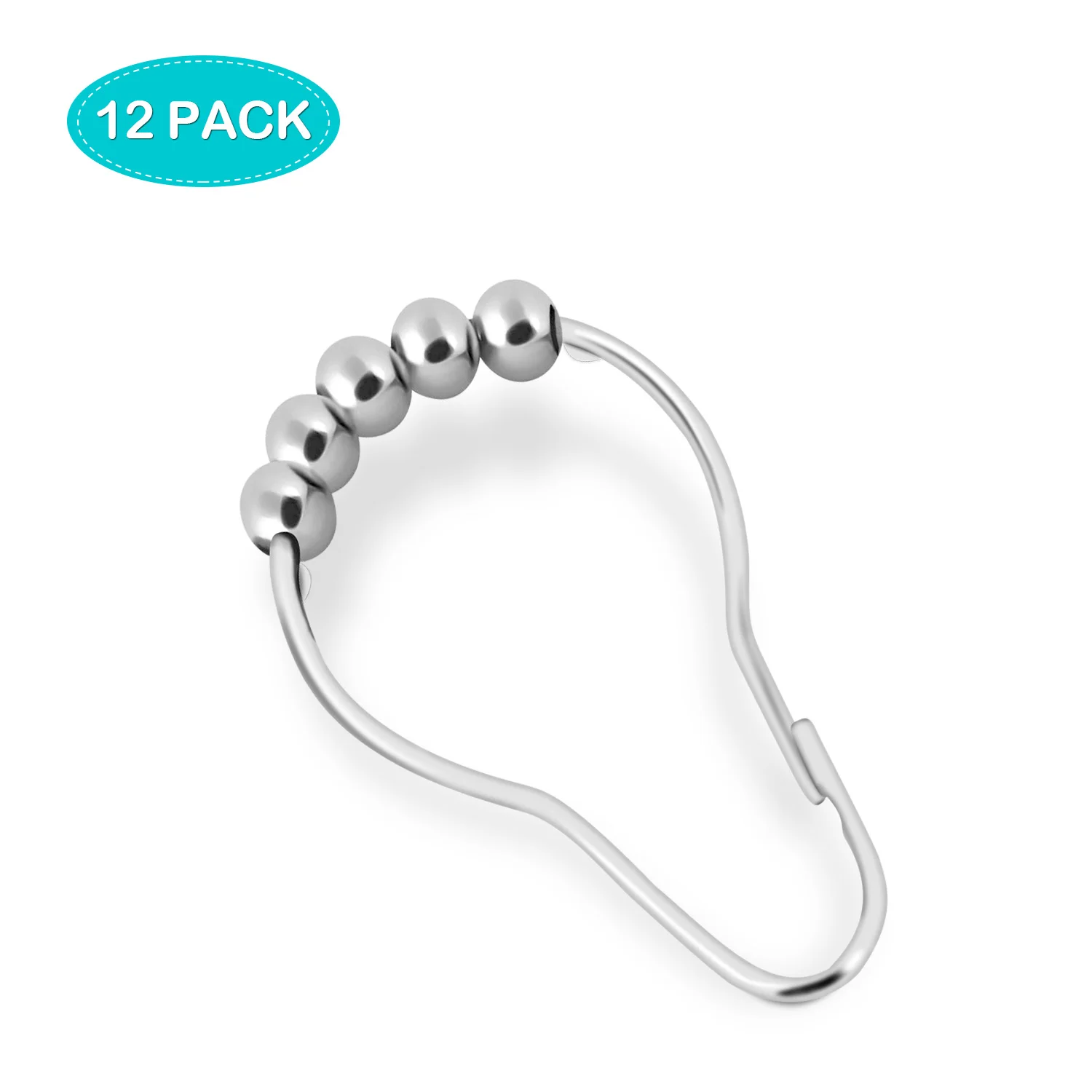 Set of 12 Shower Curtain Hooks, Stainless Steel Rustproof Metal Double Shower Curtain Rings with Polished Chrome for Bathroom
Set of 12 Shower Curtain Hooks, Stainless Steel Rustproof Metal Double Shower Curtain Rings with Polished Chrome for Bathroom