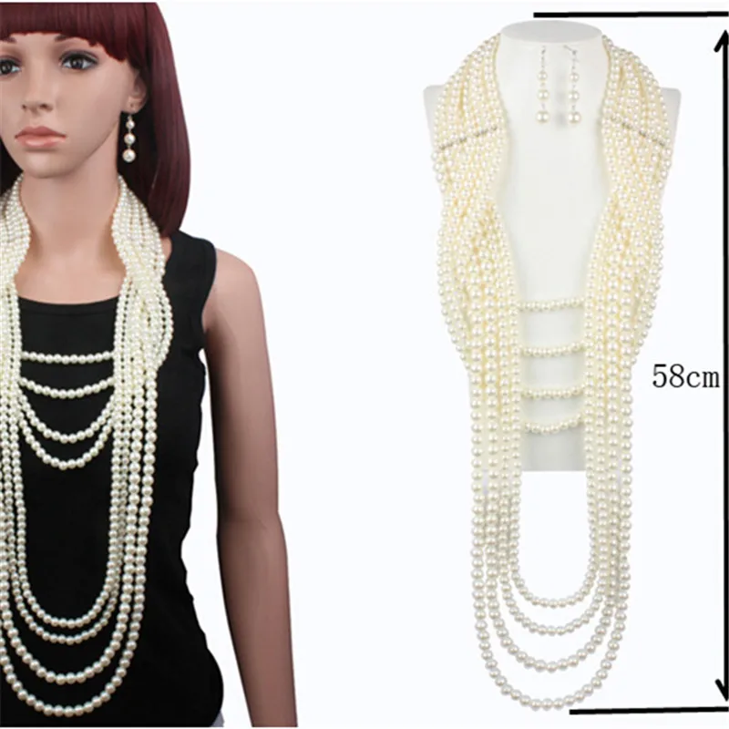 2018 New Bohemian Boho Wedding Imitation Pearl Jewelry Set Luxury Long Multilayer Pearls Necklace Women Earrings Sets Handmade
2018 New Bohemian Boho Wedding Imitation Pearl Jewelry Set Luxury Long Multilayer Pearls Necklace Women Earrings Sets Handmade