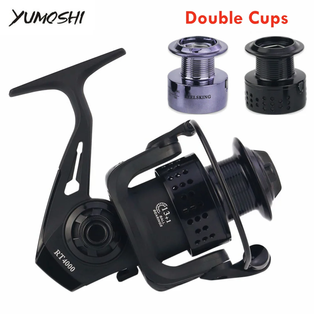 Спиннинговая катушка YUMOSHI RT 2000-7000 серии фидер 5 2: 1 14BB металлическая CNC рокерная
