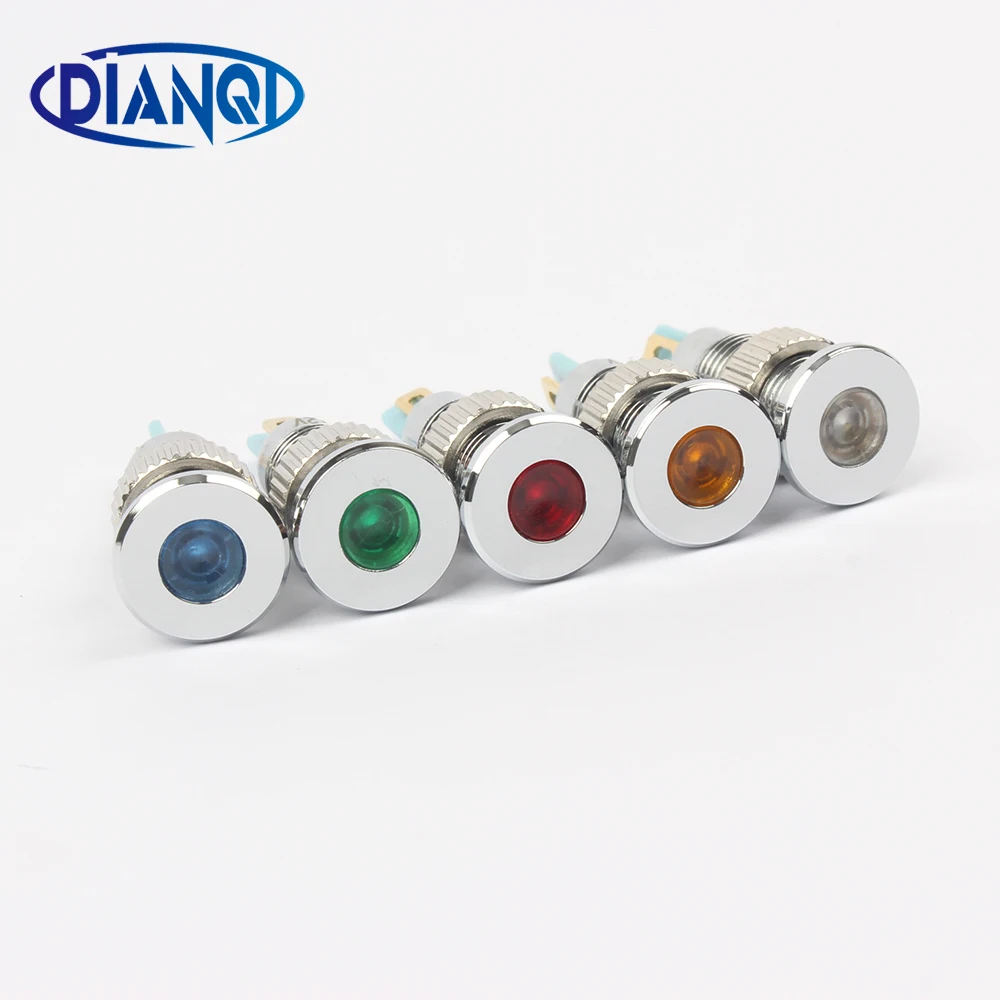 LED Metal Indicator light 8mm waterproof Signal lamp 6V 12V 24V 220v dot LIGHT red yellow blue green white 8ZSD.PY.C
LED Metal Indicator light 8mm waterproof Signal lamp 6V 12V 24V 220v dot LIGHT red yellow blue green white 8ZSD.PY.C
