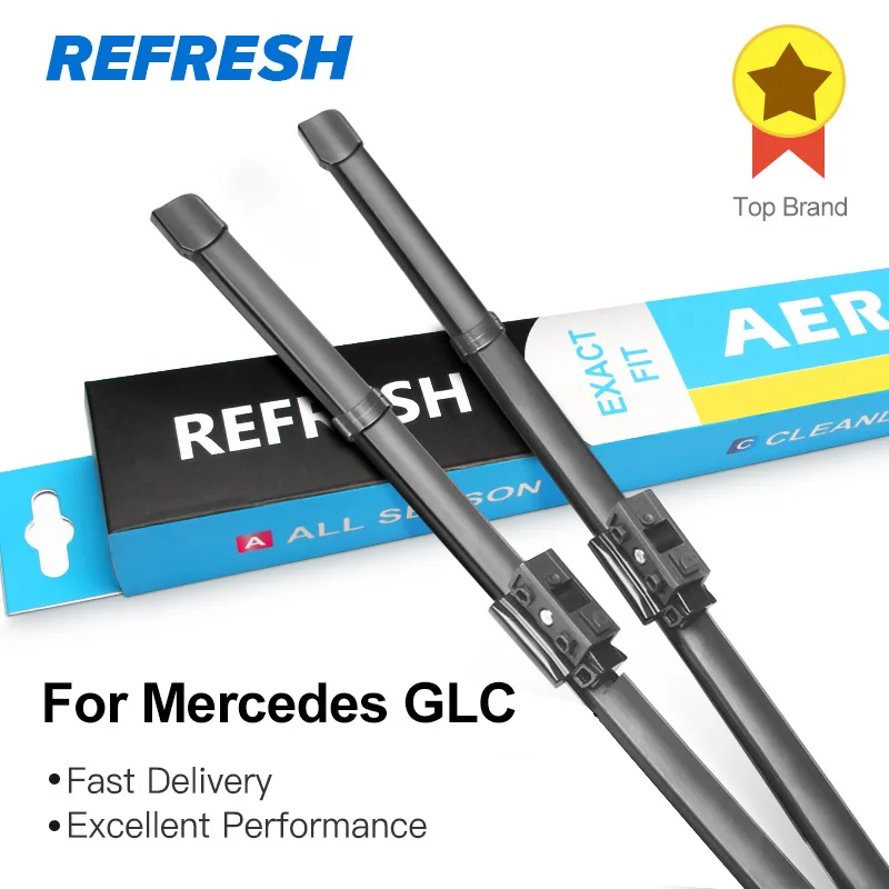 REFRESH Wiper Blades for Mercedes Benz GLC Class X253 C253 24"&19" 2016 2017 2018 GLC 200 220d 250d 300 350e 43 63 4Matic Coupe
REFRESH Wiper Blades for Mercedes Benz GLC Class X253 C253 24"&19" 2016 2017 2018 GLC 200 220d 250d 300 350e 43 63 4Matic Coupe