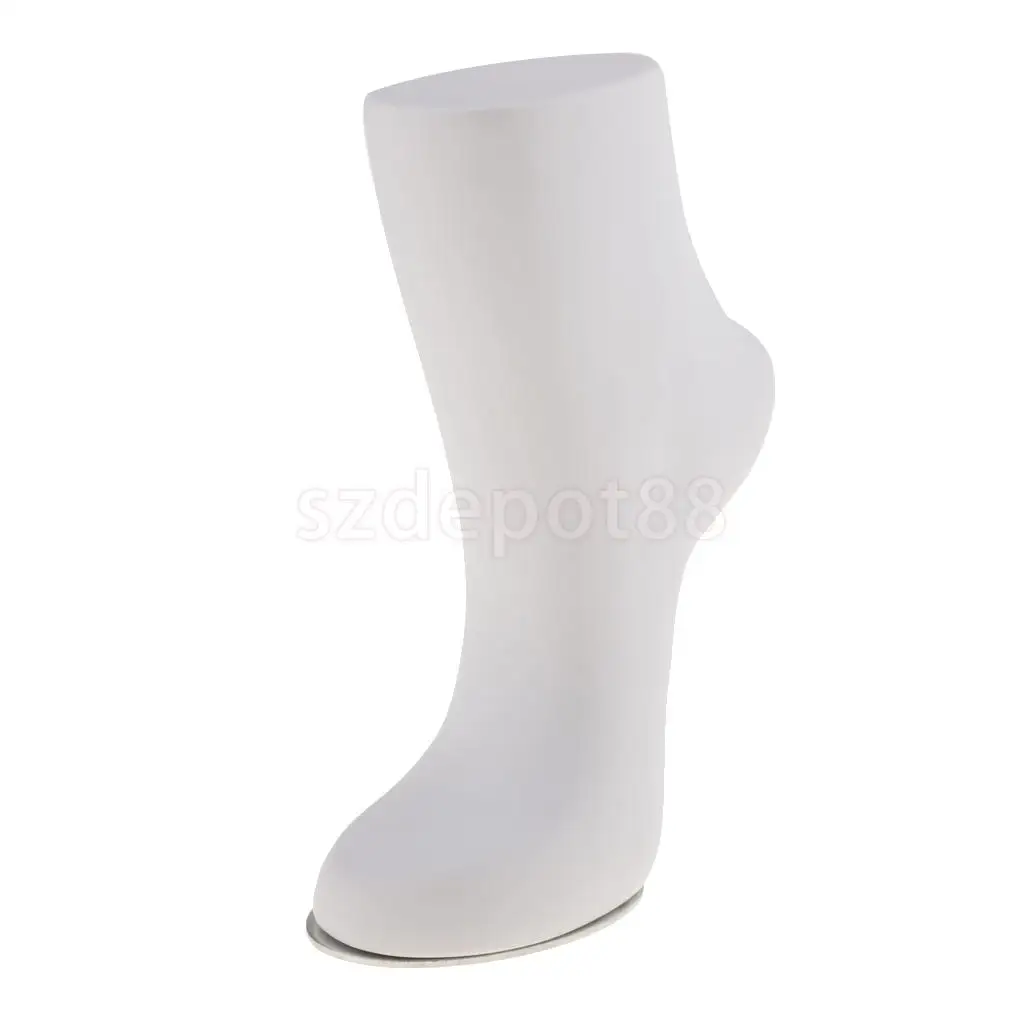 Adult Unisex PVC Mannequin Foot Anklet Socks Display, S/M/L, Black White Natural