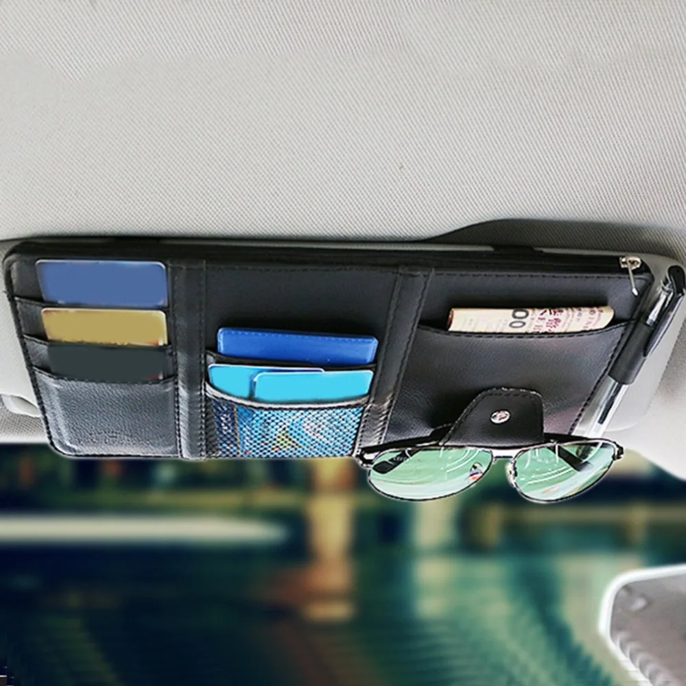 Multi-functional Car Glasses Clip Sun Visor CD Storage Box PU Holder Clip Business Card Holder
Multi-functional Car Glasses Clip Sun Visor CD Storage Box PU Holder Clip Business Card Holder