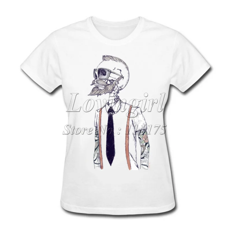 2019 New Fashion Women O neck Gentleman Skull Printed T shirt Cool Tops Hipster Novelty Lady Casual Short Sleeve Tees
2019 New Fashion Women O neck Gentleman Skull Printed T shirt Cool Tops Hipster Novelty Lady Casual Short Sleeve Tees