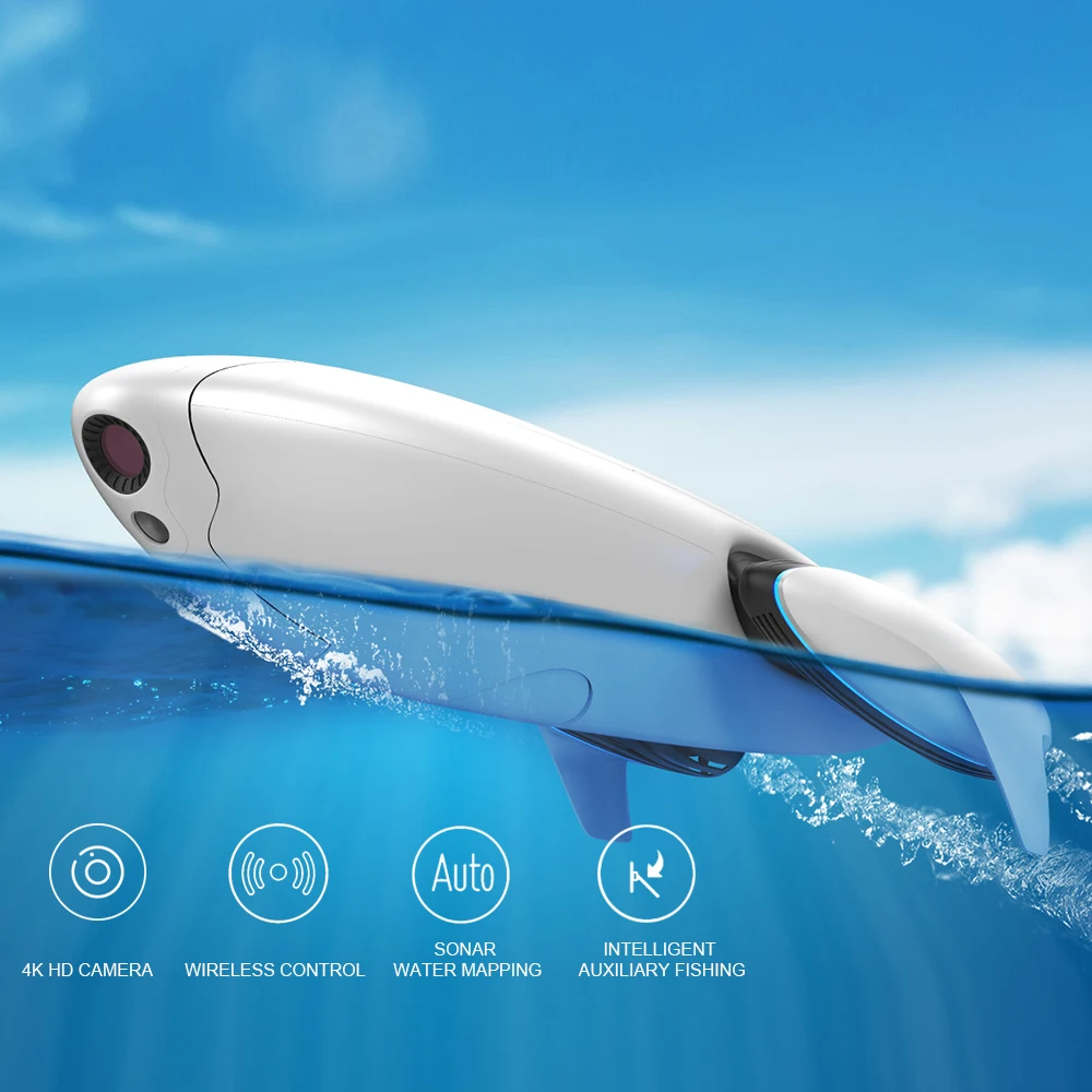 New PowerVision Powerdolphin Wizard Water Surface Drone with 4K UHD Camera, Remote Controller & Mobile Fish Finding Capability
New PowerVision Powerdolphin Wizard Water Surface Drone with 4K UHD Camera, Remote Controller & Mobile Fish Finding Capability