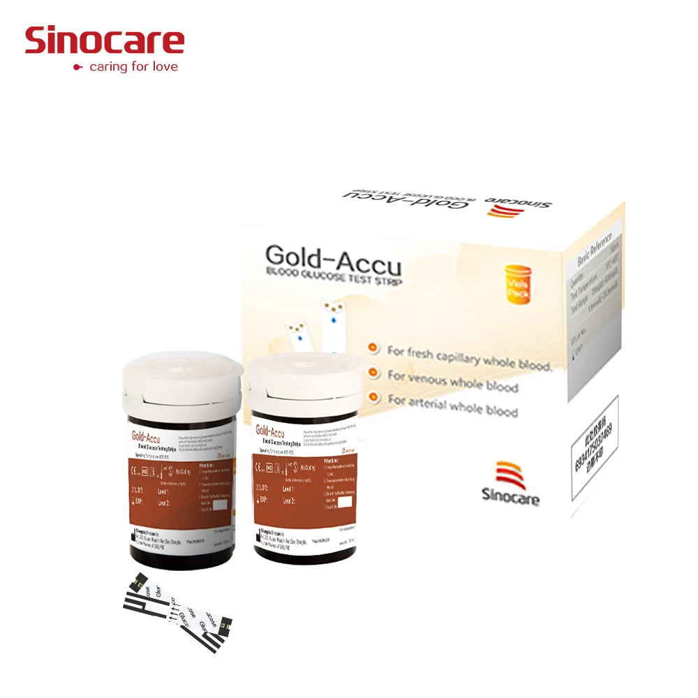 SINOCARE Glucose 50 test strips for Glucometers Gold-Accu Blood Glucose Meter Diabetes Diabetic Sugar Meter French&Arabic
SINOCARE Glucose 50 test strips for Glucometers Gold-Accu Blood Glucose Meter Diabetes Diabetic Sugar Meter French&Arabic