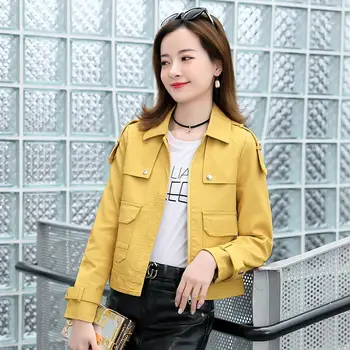 2020 Spring And Autumn New Fashion Women's Leather Jacket Short Sim Women's Clothing Leisure Coat Female Motorcycle Leather
2020 Spring And Autumn New Fashion Women's Leather Jacket Short Sim Women's Clothing Leisure Coat Female Motorcycle Leather