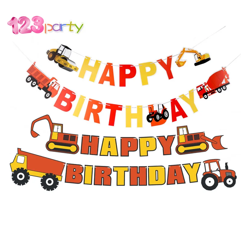 123 Party 4M Construction Car Happy Birthday Banner Pull Flag Garland Birthday Party Kids Party Decoration Supplies
123 Party 4M Construction Car Happy Birthday Banner Pull Flag Garland Birthday Party Kids Party Decoration Supplies