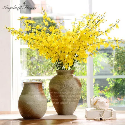 European rural style 9 bouquet/lot yellow and white silk Dancing Lady Orchid Floor flower home decoration
European rural style 9 bouquet/lot yellow and white silk Dancing Lady Orchid Floor flower home decoration