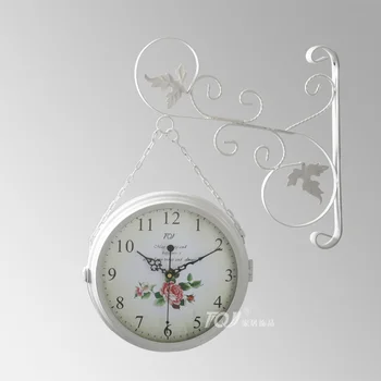 Double Sided Wall Clock Modern Design Saat Wrought Iron Wall Clock Relogio Parede Reloj Pared Horloge Murale Duvar Saati Wanduhr
Double Sided Wall Clock Modern Design Saat Wrought Iron Wall Clock Relogio Parede Reloj Pared Horloge Murale Duvar Saati Wanduhr