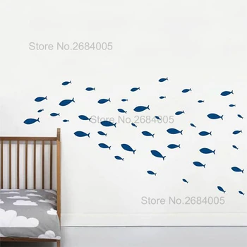 School of fish Wall Decal Nautical Home Decor For Nursery Children's Room Bedroom Marine Decoration Sticker Vinyl Art Mural Y28
School of fish Wall Decal Nautical Home Decor For Nursery Children's Room Bedroom Marine Decoration Sticker Vinyl Art Mural Y28