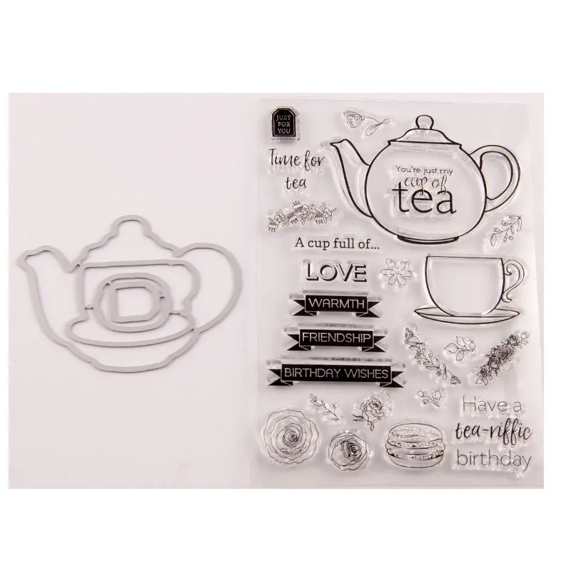 KLJUYP Teapot Transparent Clear Silicone Stamp Cutting Dies Set for DIY scrapbooking/photo album Decorative
KLJUYP Teapot Transparent Clear Silicone Stamp Cutting Dies Set for DIY scrapbooking/photo album Decorative