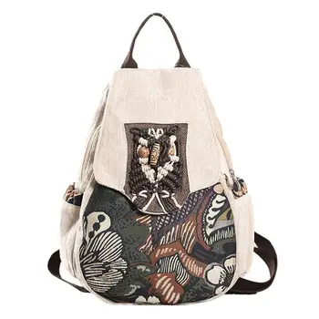 Anti-theft Women Backpack Retro Forest Trees Printed Female School Bookbag For Girls National Style Beads Handmade Lady Bagpack
Anti-theft Women Backpack Retro Forest Trees Printed Female School Bookbag For Girls National Style Beads Handmade Lady Bagpack