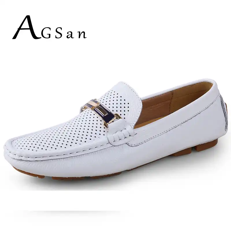 mens white casual loafers