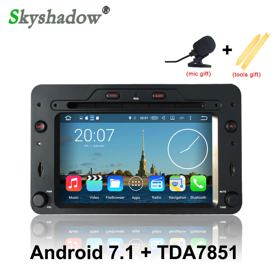 2 гб озу Android 7 1 автомобильный мультимедийный DVD плеер GPS карта WIFI BT RDS радио DVR