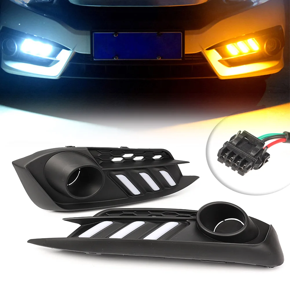 Car LED Turn Signal Lamp Lights Daytime Running Light 2Pcs For Honda Civic 2016 2017 New
Car LED Turn Signal Lamp Lights Daytime Running Light 2Pcs For Honda Civic 2016 2017 New