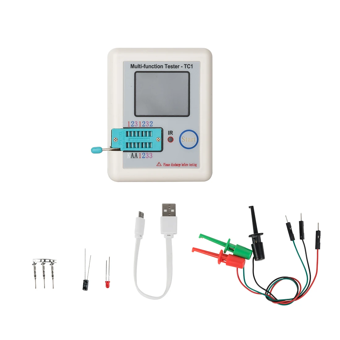Multifunctional TFT Backlight Transistor Tester Multimeter LCR-TC1 Full Color Graphics Display
Multifunctional TFT Backlight Transistor Tester Multimeter LCR-TC1 Full Color Graphics Display