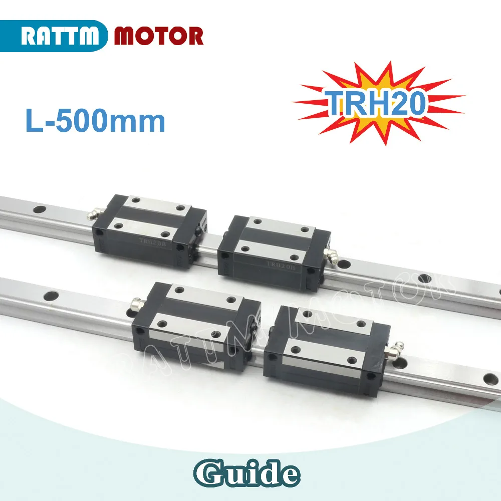 2 sets High Quality CNC 20mm Square Linear Guide Rail TRH20 500mm & 4 x TRH20B Slider Block for CNC Router Milling
2 sets High Quality CNC 20mm Square Linear Guide Rail TRH20 500mm & 4 x TRH20B Slider Block for CNC Router Milling