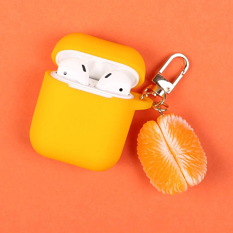 NEW Orange Decorative Silicone Case for Apple Airpods Bluetooth Earphone Accessories 1 2 Case Protective Cover Bag BOX Key Ring
NEW Orange Decorative Silicone Case for Apple Airpods Bluetooth Earphone Accessories 1 2 Case Protective Cover Bag BOX Key Ring