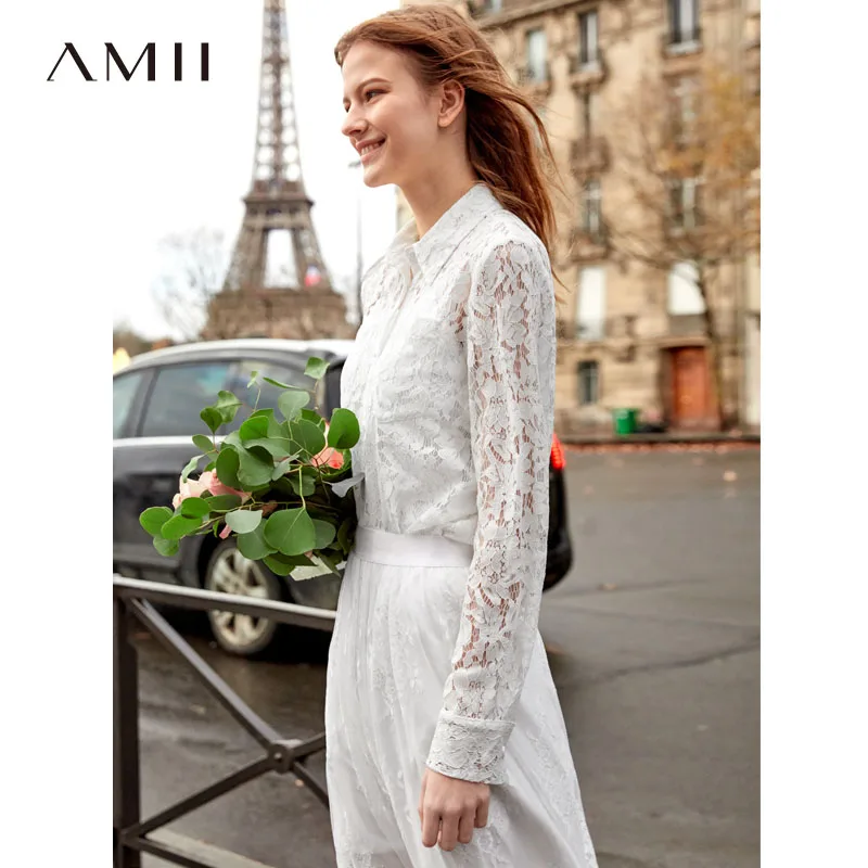 Amii Minimalist Lace Shirts Women 2019 Spring New Elegant Solid Long Sleeve Sexy Bow Lace Up Tie Female White Blouse
Amii Minimalist Lace Shirts Women 2019 Spring New Elegant Solid Long Sleeve Sexy Bow Lace Up Tie Female White Blouse