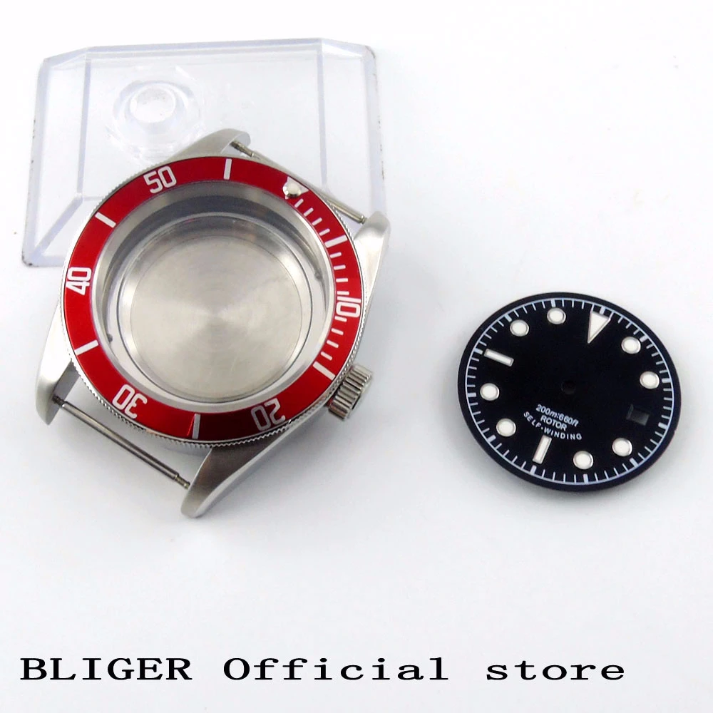 41MM Red Bezel SS Watch Case Sapphire Crystal Fit For ETA 2836 Automatic Movement (Case+Dial) C60
41MM Red Bezel SS Watch Case Sapphire Crystal Fit For ETA 2836 Automatic Movement (Case+Dial) C60