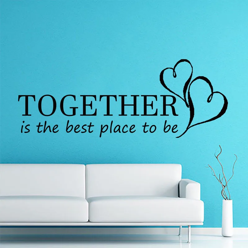 ZOOYOO Together Is The Best Place To Be Quote Wall Sticker Hearts Home Decor Art Romantic Wall Decals Murals Bedroom Decoration
ZOOYOO Together Is The Best Place To Be Quote Wall Sticker Hearts Home Decor Art Romantic Wall Decals Murals Bedroom Decoration