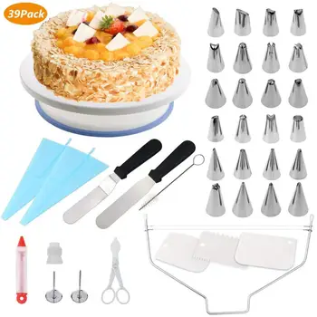 39PCS Cake Decorating Tools set Icing Tips Turntable Pastry Bags Couplers Cream Nozzle Baking Tools Set for Cupcakes Cookies
39PCS Cake Decorating Tools set Icing Tips Turntable Pastry Bags Couplers Cream Nozzle Baking Tools Set for Cupcakes Cookies