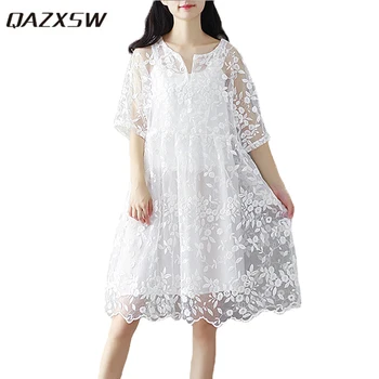 QAZXSW Women Summer Lace Dress 2019 New Women Embroidery A-Line Dresses Vestido V-Neck Party Dress Feminino Lady Dresses YX184
QAZXSW Women Summer Lace Dress 2019 New Women Embroidery A-Line Dresses Vestido V-Neck Party Dress Feminino Lady Dresses YX184