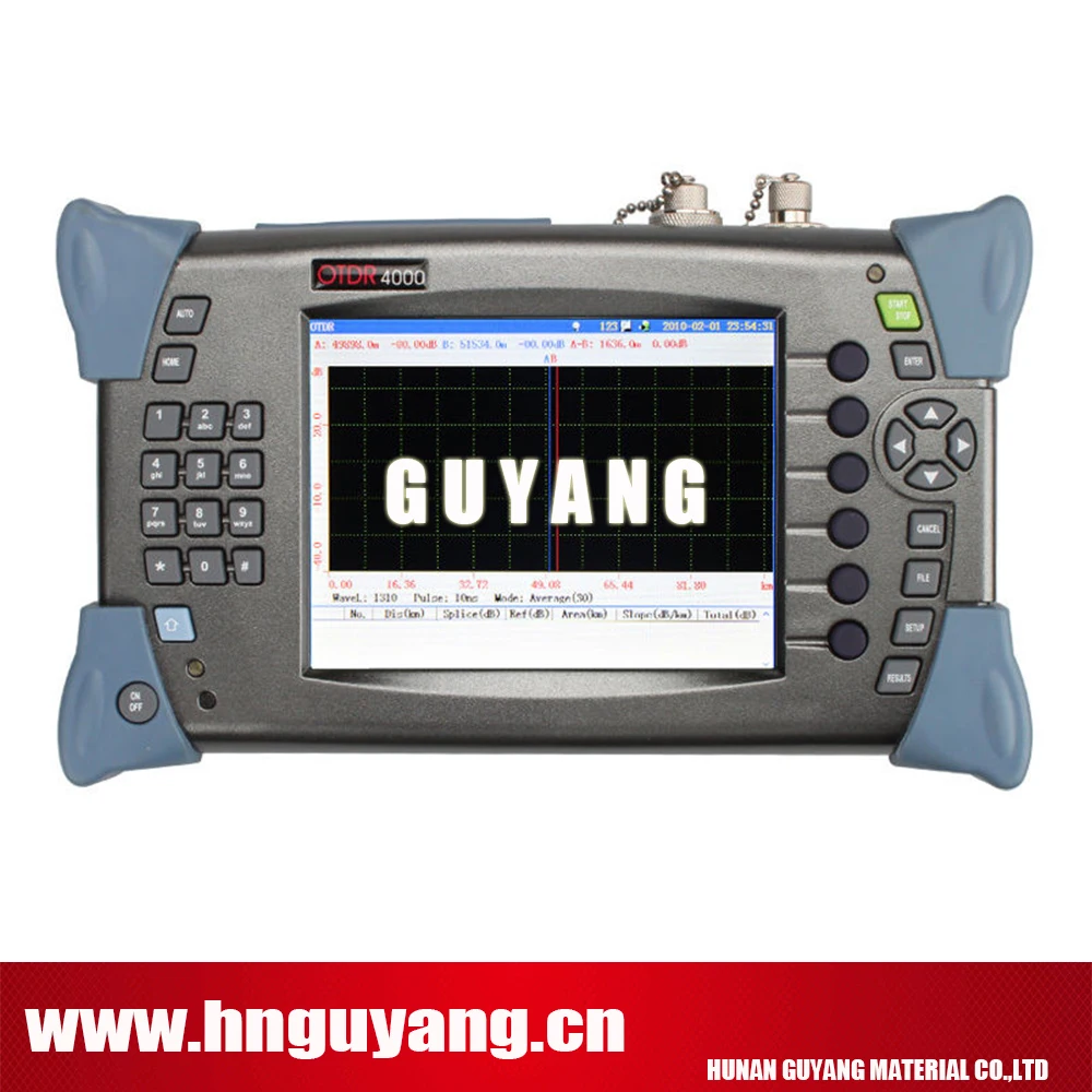 GUYANG GY-OT4000 Portable OTDR Meter Tester 32/30dB 1310nm/1550nm Single-Mode SM Fiber Optic OTDR with 5mw vfl
GUYANG GY-OT4000 Portable OTDR Meter Tester 32/30dB 1310nm/1550nm Single-Mode SM Fiber Optic OTDR with 5mw vfl