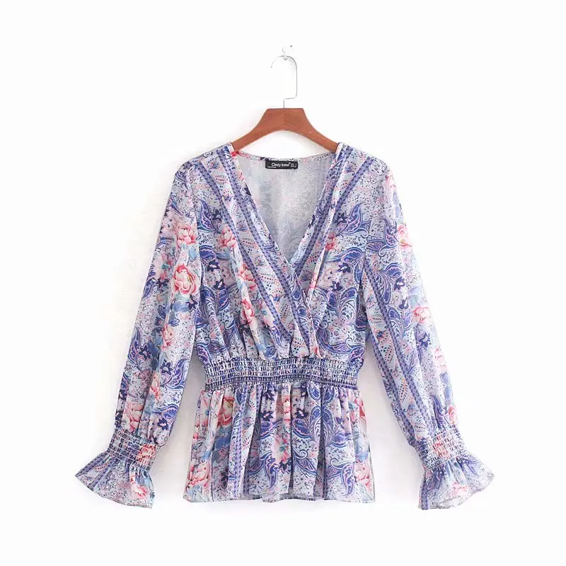 women vintage cross v neck flare sleeve position print casual kimonno blouse shirt women pleated ruffles blusas chic tops LS3803
women vintage cross v neck flare sleeve position print casual kimonno blouse shirt women pleated ruffles blusas chic tops LS3803