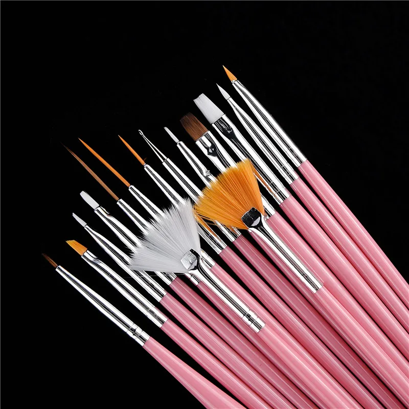RSTYLE 15 PCS/Set Pink Nail Gel Polish Brushes Nail Art Painting Pens Gel Tools Dotting Drawing Brush For Polish Manicure
RSTYLE 15 PCS/Set Pink Nail Gel Polish Brushes Nail Art Painting Pens Gel Tools Dotting Drawing Brush For Polish Manicure