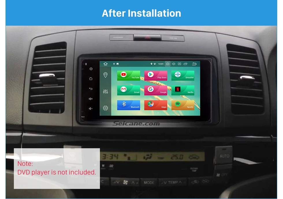 Seicane 202*102mm Double Din Toyota Allion 240 Car Radio Fascia Trim Installation Kit Dash CD Audio Cover