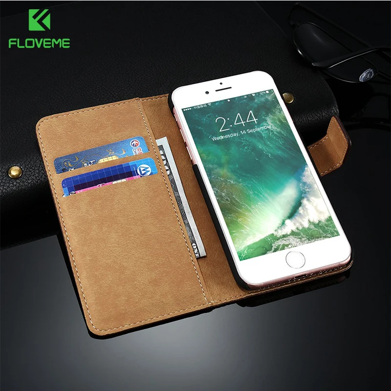 FLOVEME Book Flip Case For iPhone 7 Plus 6 6S Plus Vintage Leather Mobile Phone Cover Card Slot Stand For iPhone 7 5S 5 SE Case
FLOVEME Book Flip Case For iPhone 7 Plus 6 6S Plus Vintage Leather Mobile Phone Cover Card Slot Stand For iPhone 7 5S 5 SE Case