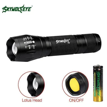 SKYWOLFEYE Tactical T6 3 Modes Torch LED Flashlight with 18650 Battery and Adjustable Focus Lantern Camping Lamp Waterproof
SKYWOLFEYE Tactical T6 3 Modes Torch LED Flashlight with 18650 Battery and Adjustable Focus Lantern Camping Lamp Waterproof