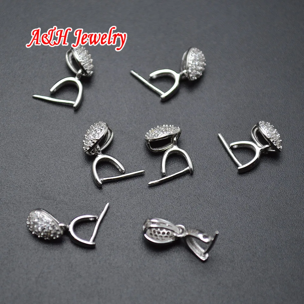 10pcs Fine Jewelry Making Zircon Paved 925 Sterling Silver Findings Pear Shape Pendant Bails For Necklace Making
10pcs Fine Jewelry Making Zircon Paved 925 Sterling Silver Findings Pear Shape Pendant Bails For Necklace Making