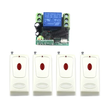 DC 12V 1CH Wireless Remote Control switch System Momentary/Toggle adjusted 10A 315/ 433MHZ 1Receiver&4 Transmitter 4409
DC 12V 1CH Wireless Remote Control switch System Momentary/Toggle adjusted 10A 315/ 433MHZ 1Receiver&4 Transmitter 4409