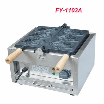 1PC FY-1103A 110V/220V Electric A Plate 3 Fish Taiyaki Maker Machine Snapper Machine with Recipe Fish Waffle Baker
1PC FY-1103A 110V/220V Electric A Plate 3 Fish Taiyaki Maker Machine Snapper Machine with Recipe Fish Waffle Baker