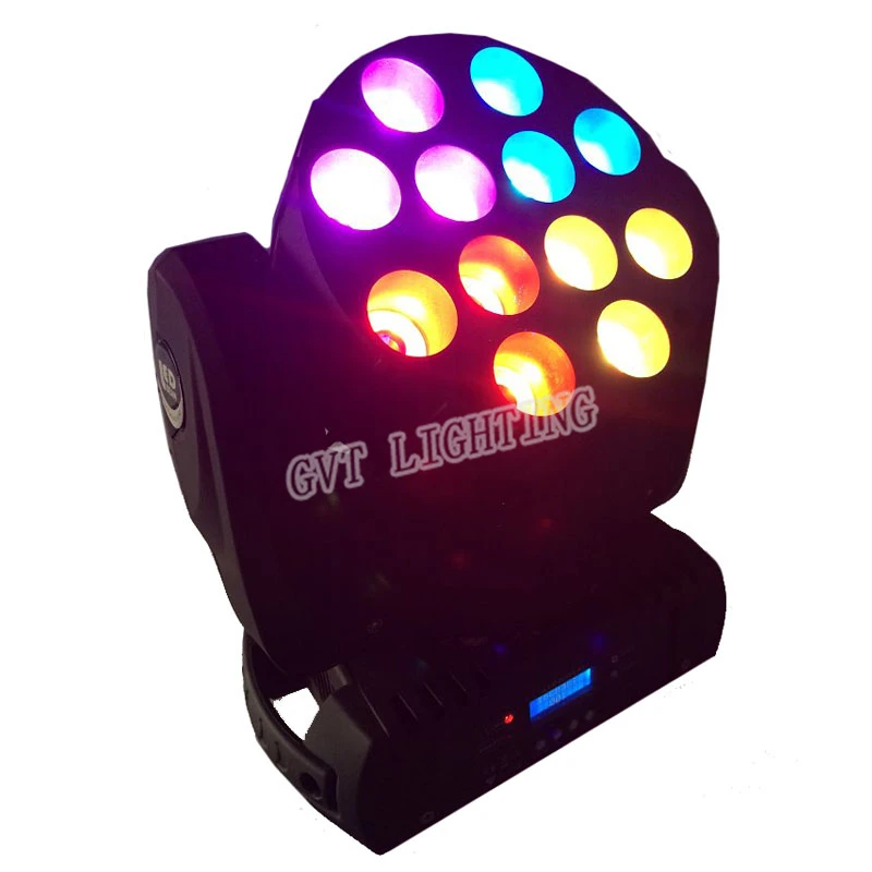 Сцсветильник движущийся головной Луч 12x12 Вт RGBW 4 в 1 Cree светильник DMX 9/16 каналов DJ