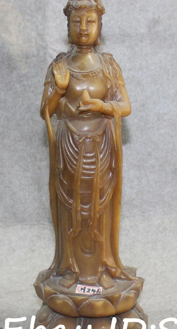 15" Rare Natural Shoushan Stone Carving Kwan-yin Guan Yin Avalokitesvara Statue
15" Rare Natural Shoushan Stone Carving Kwan-yin Guan Yin Avalokitesvara Statue
