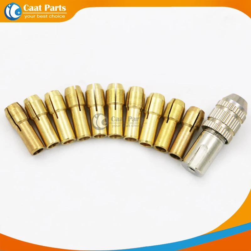 Free shipping! 11pcs,New Copper chuck for dremel Electric grinder 0.8mm-3.2 mm Electric grinding sandwich and Drill clamp
Free shipping! 11pcs,New Copper chuck for dremel Electric grinder 0.8mm-3.2 mm Electric grinding sandwich and Drill clamp