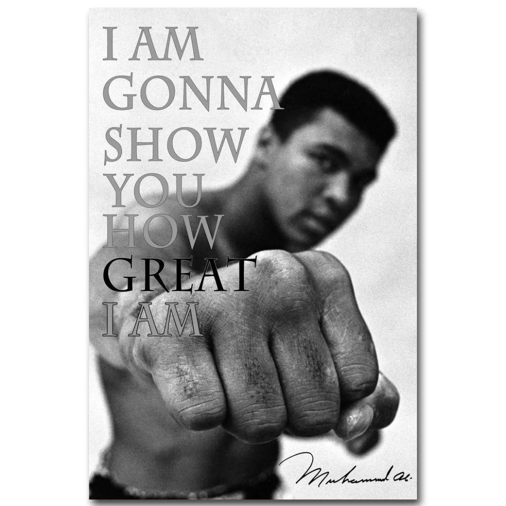 Muhammad Ali Motivational Quotes Boxing Wall Sticker Home Decoration Silk Art Poster
Muhammad Ali Motivational Quotes Boxing Wall Sticker Home Decoration Silk Art Poster