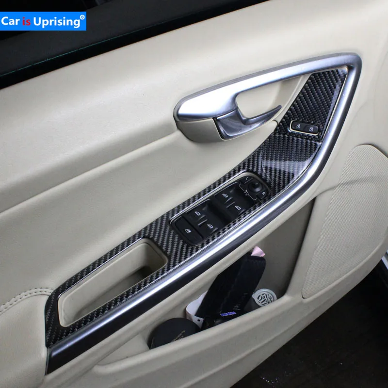 carbon fiber Car styling door armrest panel cover trim window glass lift sticker for Volvo XC60 S60 V60 auto Accessories
carbon fiber Car styling door armrest panel cover trim window glass lift sticker for Volvo XC60 S60 V60 auto Accessories