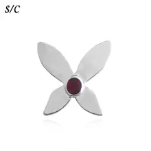 보라색 스톤 나비 브로치 배지 고양이 노아 녹색 발 인쇄 에나멜 핀 브로치 여성 남성 쥬얼리(China)