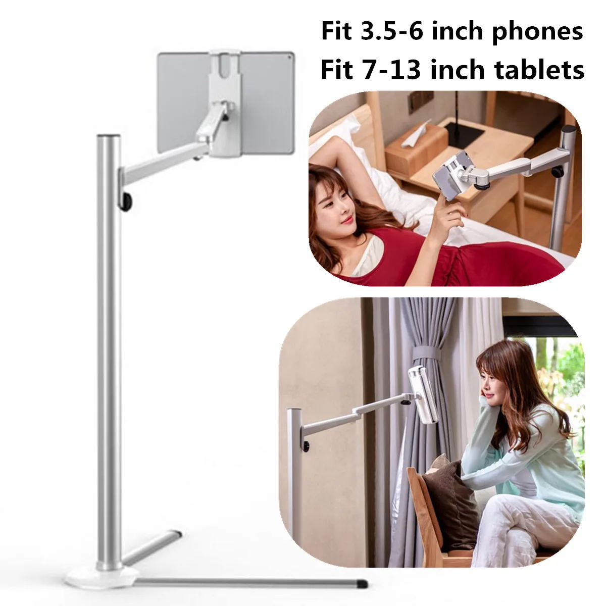 Universal Multi-angle Rotation Clip Lazy Phone Holder Tripod for iPhone 3.5-6 inch Mobile Phone for iPad Tablet Stand Holder
Universal Multi-angle Rotation Clip Lazy Phone Holder Tripod for iPhone 3.5-6 inch Mobile Phone for iPad Tablet Stand Holder