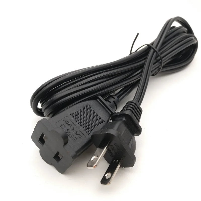 

CY 300cm USA Outlet Saver Power Extension Cord Cable 2-prong 2 Outlets for Nema 1-15P to Nema 1-15R,1 pcs