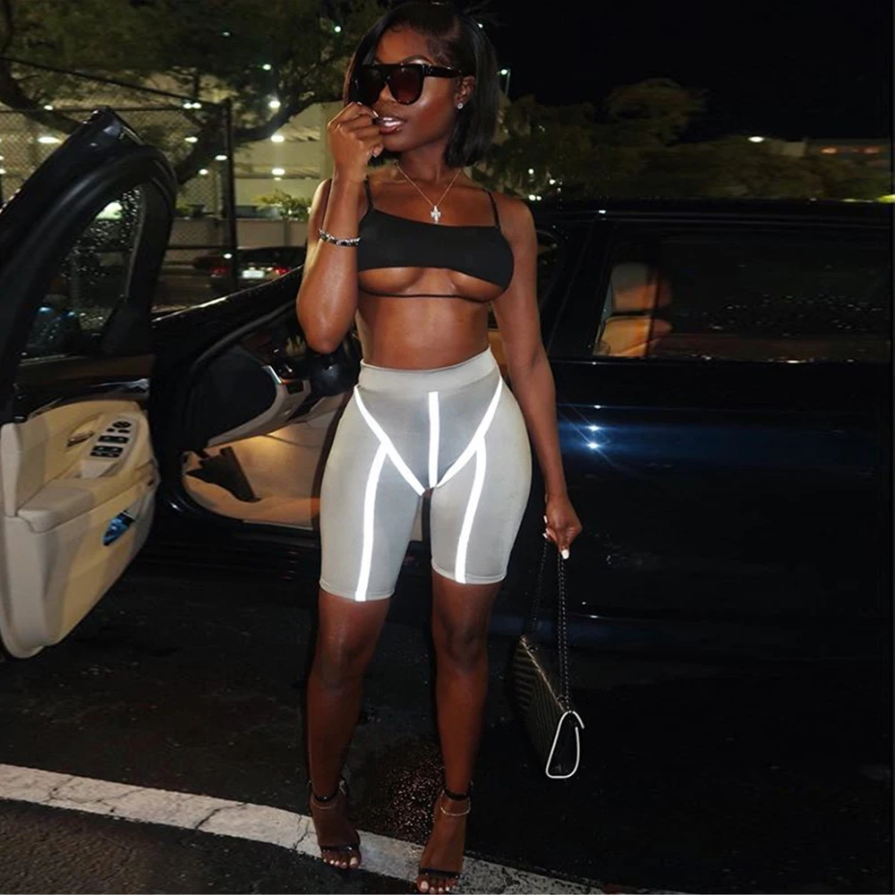 XLLAIS Good Quality Reflective Shorts Women High Street Club Clothes Womens Gray Sexy Patchwork Biker Shorts Cool Snug Trousers
XLLAIS Good Quality Reflective Shorts Women High Street Club Clothes Womens Gray Sexy Patchwork Biker Shorts Cool Snug Trousers