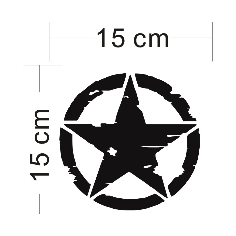 Cunymagos ARMY Stars Graphic Decals Motorcycle Car Stickers Vinyl Auto-style 15cm 15cm (4)