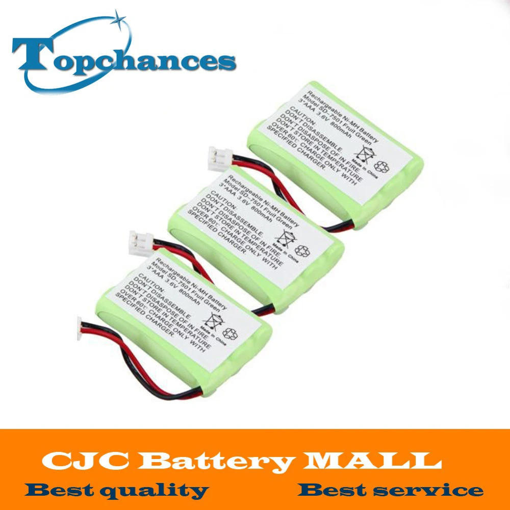 3 pcs AAA Ni-MH 800mAh 3.6V Rechargeable Replacement Cordless Home Phone Battery for Motorola SD-7501 Battries Pack Fruit Green
3 pcs AAA Ni-MH 800mAh 3.6V Rechargeable Replacement Cordless Home Phone Battery for Motorola SD-7501 Battries Pack Fruit Green