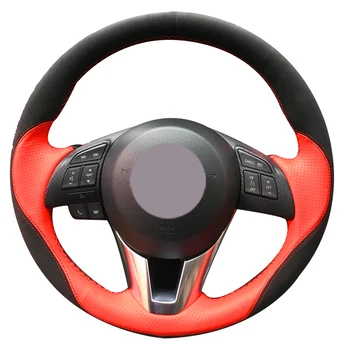 Black Suede Red Leather Car Steering Wheel Cover for Mazda 3 Axela Mazda 6 Atenza Mazda 2 CX-3 CX3 CX-5 CX5 Scion iA
Black Suede Red Leather Car Steering Wheel Cover for Mazda 3 Axela Mazda 6 Atenza Mazda 2 CX-3 CX3 CX-5 CX5 Scion iA