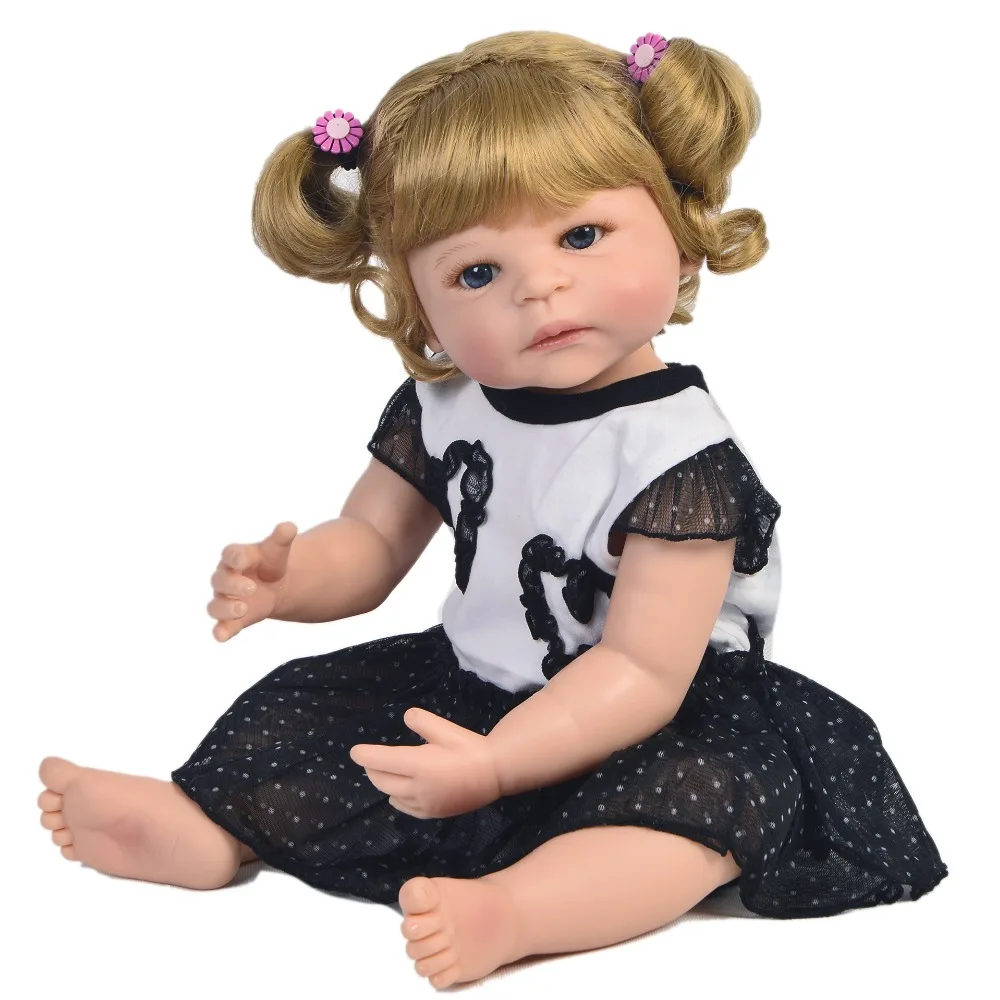 Reborn full vinyl silicone baby dolls pretty girl real alive Bebes reborn menina bonecas curly hair gift dolls lol 22"55cm
Reborn full vinyl silicone baby dolls pretty girl real alive Bebes reborn menina bonecas curly hair gift dolls lol 22"55cm